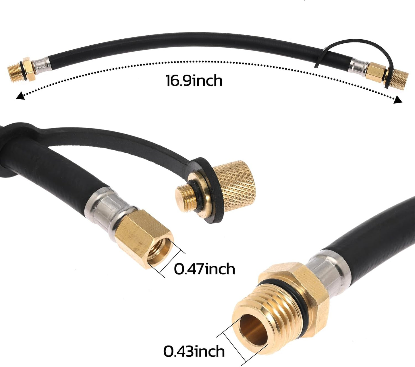 Oil Drain Hose for Toro MX5060 FX730V, and for Kubota Z412 Z122R for Kawasaki FR730V FR691 FR691V FR651V FR600V FH721V FS541 FJ180V FS730V Replace 510440902, 51044 0902 (Pack of 2)