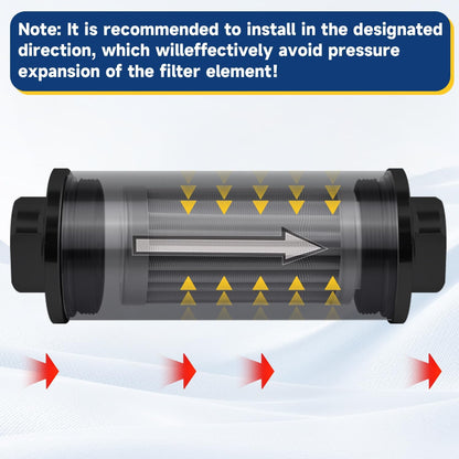 Inline Fuel Filter 10 Micron with 6AN 8AN 10AN Adapter Suitable for Filtering Gasoline Diesel and E85, Universal 50mm Bracket Clamp