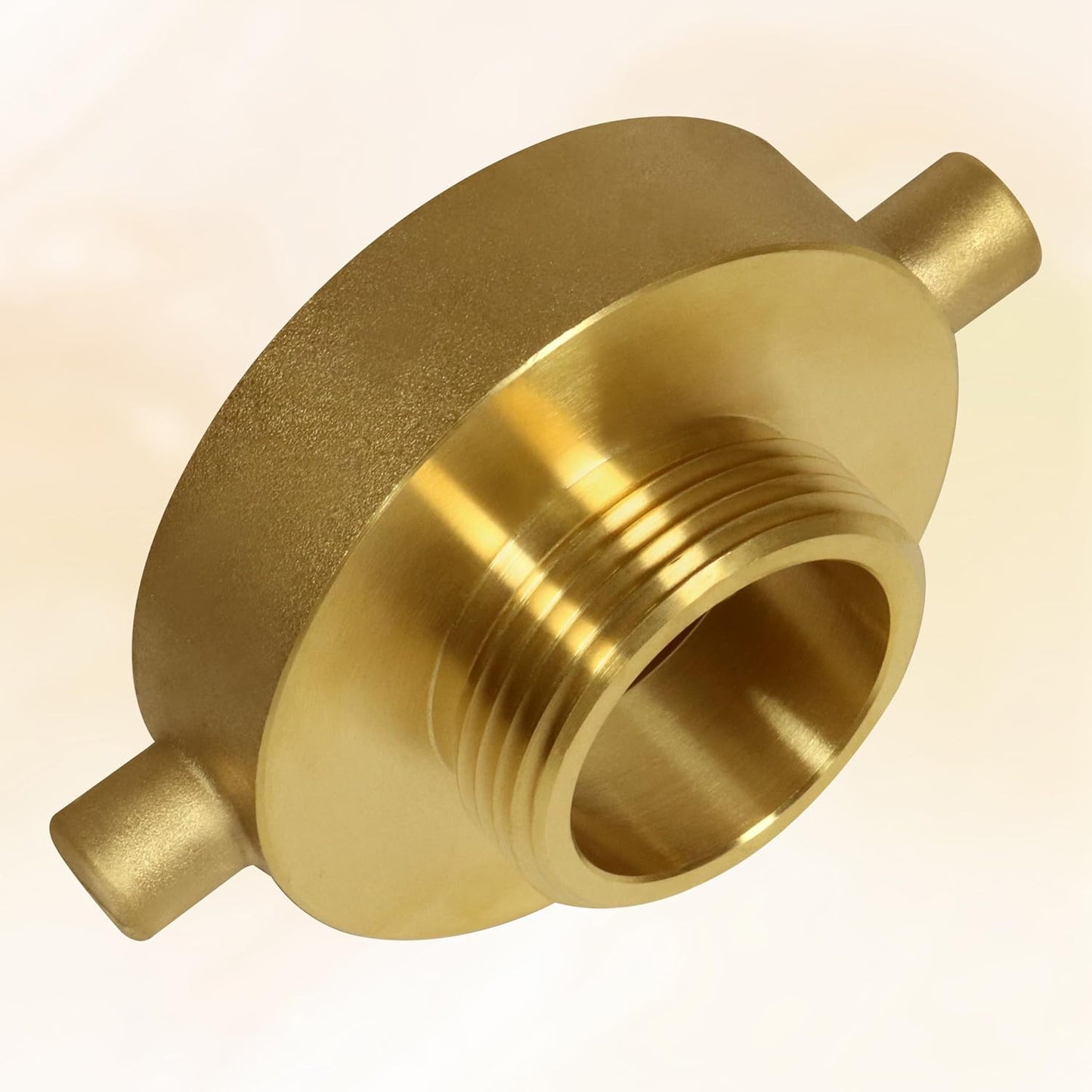 2-1/2""NH NST Female x 1-1/2"" NPT Male Fire Hydrant Adapter, Fire Hydrant Hose Adapter Brass Fire Equipment for Fire Hose or Hydrant with Pin Lugs,2PCS, Gold