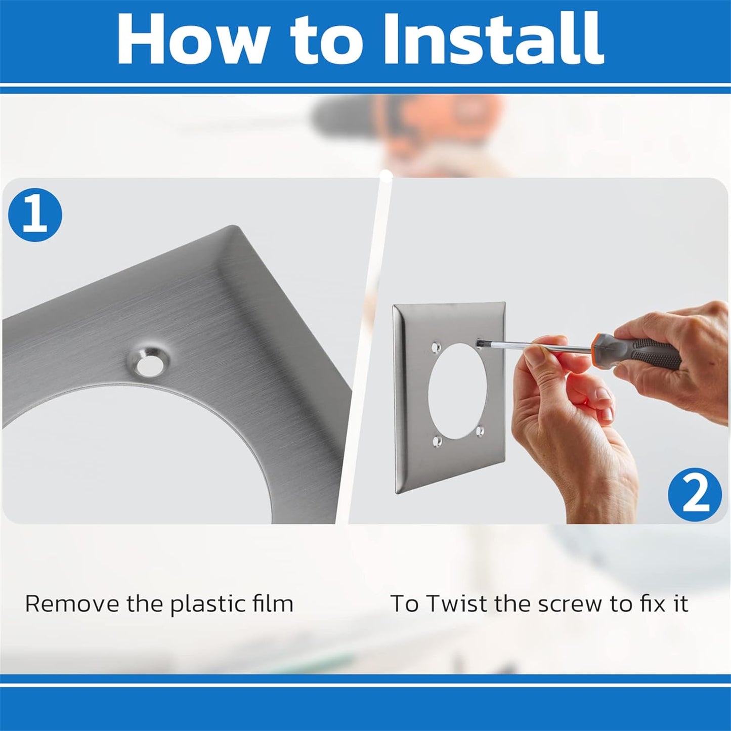 Receptacle Wall Plate, Outlet Covers Wall Plate for Hubbell Bryant 313292 SS701 9450A (Pack of 1)