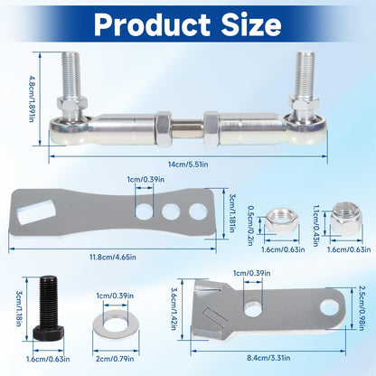 Transfer Case Linkage Kit for Jeep Cherokee XJ & Comanche MJ 1986-2001, Stainless Steel, Includes 'Z' Connecting Rod, Fixes Shifter Clunking & Prompts 4WD Failure