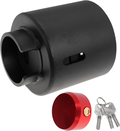 2-5/16" Trailer Lock, 2-in-1 Anti-Theft Trailer Hitch Coupler Lock Fits 2-5/16 Inch Ball Couplers on Trailers RVs Boats (with Black Lock)