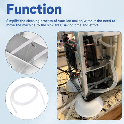 6.7ft Drain Hose Extension for Nugget for Opal Ice Maker for Ice Maker with 1/4'' ID Draining Hoses