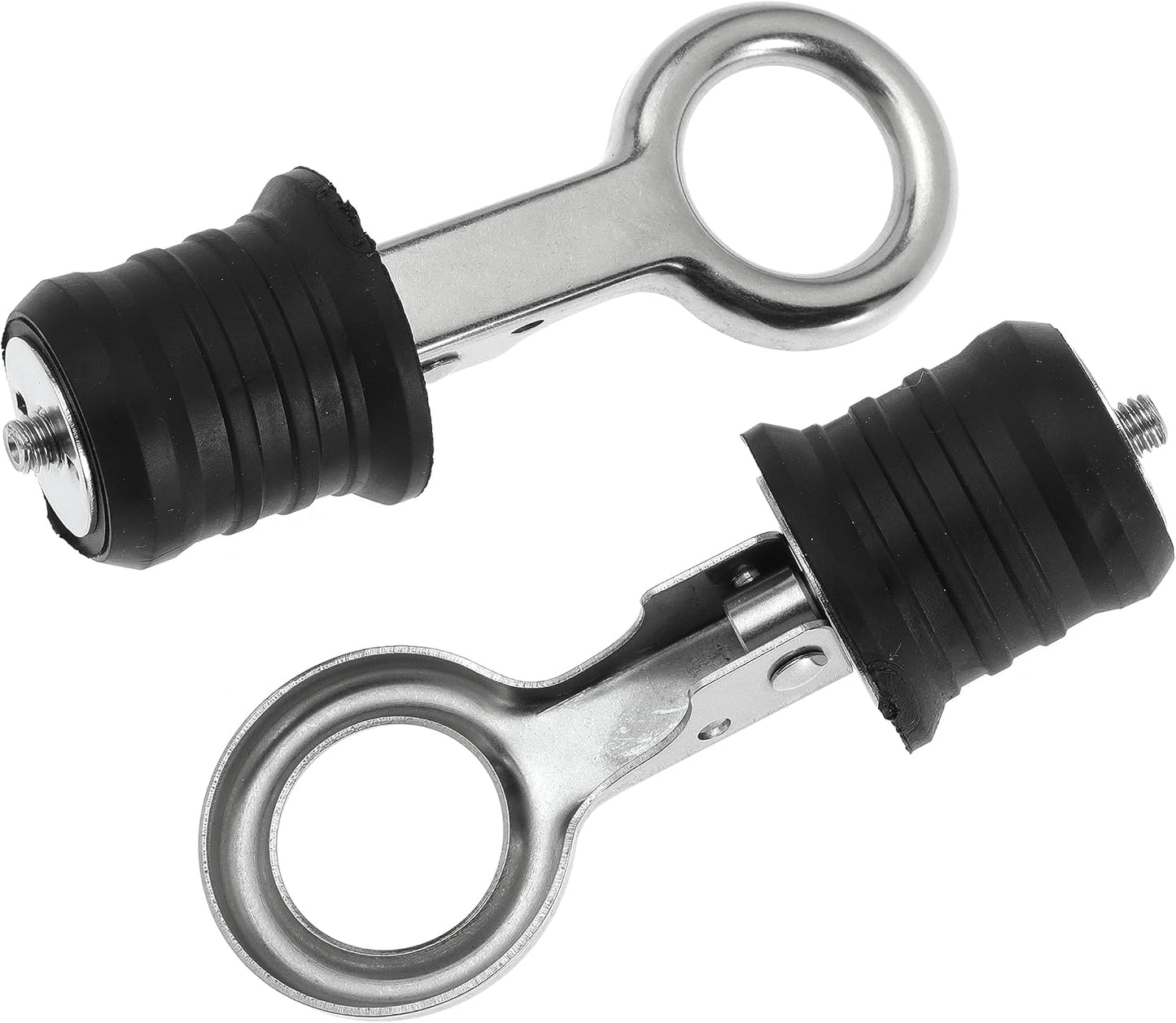 2 Pcs Boat Plug Snap Handle Boat Drain Plug Rubber Plugs with Brass/Stainless Steel Handle Marine Twist Plug Boat Accessories