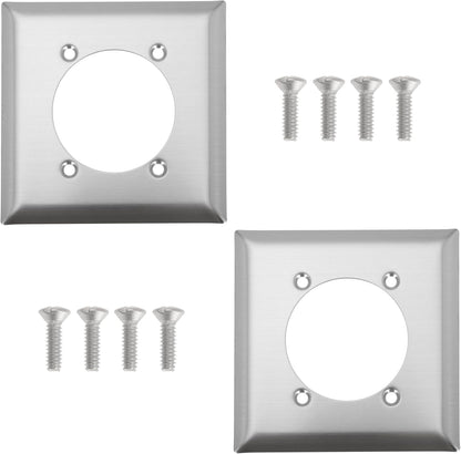 Single Hole Receptacle Wall Plate, Outlet Covers Wall Plate for Hubbell Bryant 313292 SS701 9450A, 4.56" Length 4.5" Width 0.21" Thick (Pack of 2)