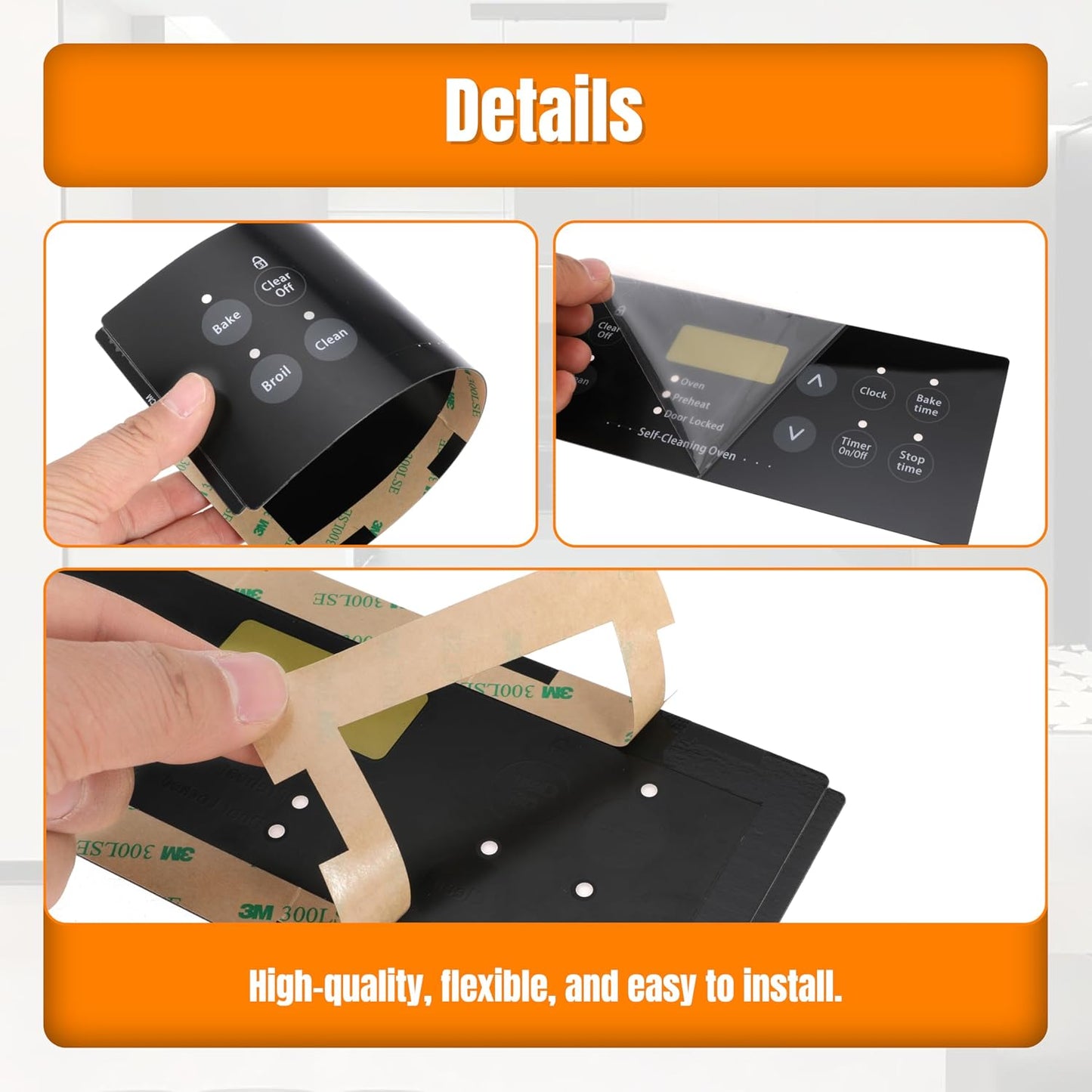 Replacement 316220805 Control Board Overlay for Frigidaire Range Stove Oven, Touchpad Overlay Replaces 316220818 316220841 318214502