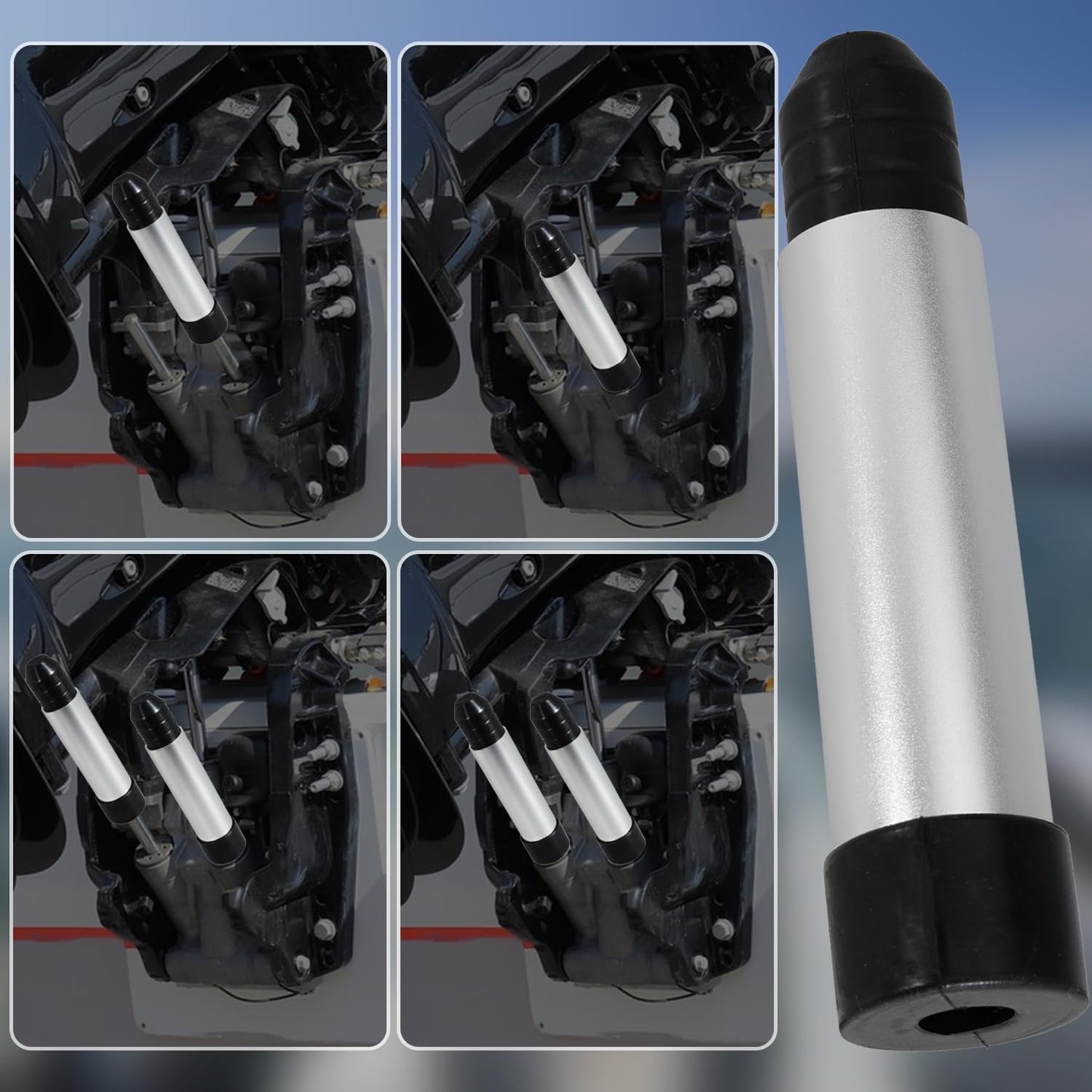 2 PCS Boat Outboard Motor Support Transom Saver 3 Ram Wedge Trim Motor Tilt Systems Plastic Saver Protect