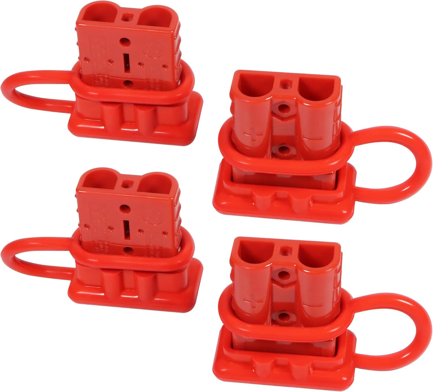 50A 600V Battery Quick Connect Disconnect Connector 6-10AWG Battery Cable Connector Fit for 6-10 Gauge Connect and Disconnect Plug Connector with Protect Cover and Screws