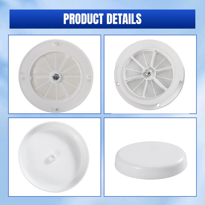 1 Pack RV Roof Mushroom Vent with 2Pcs Water Guard Cap Cover for RV Homes Campers Trailers Keystone Motor