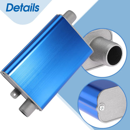24mm Exhaust Muffler Pipe Upgraded for Chinese for Eberspacher Diesel Heaters Air Compressor with 2 clamps and screws, Blue