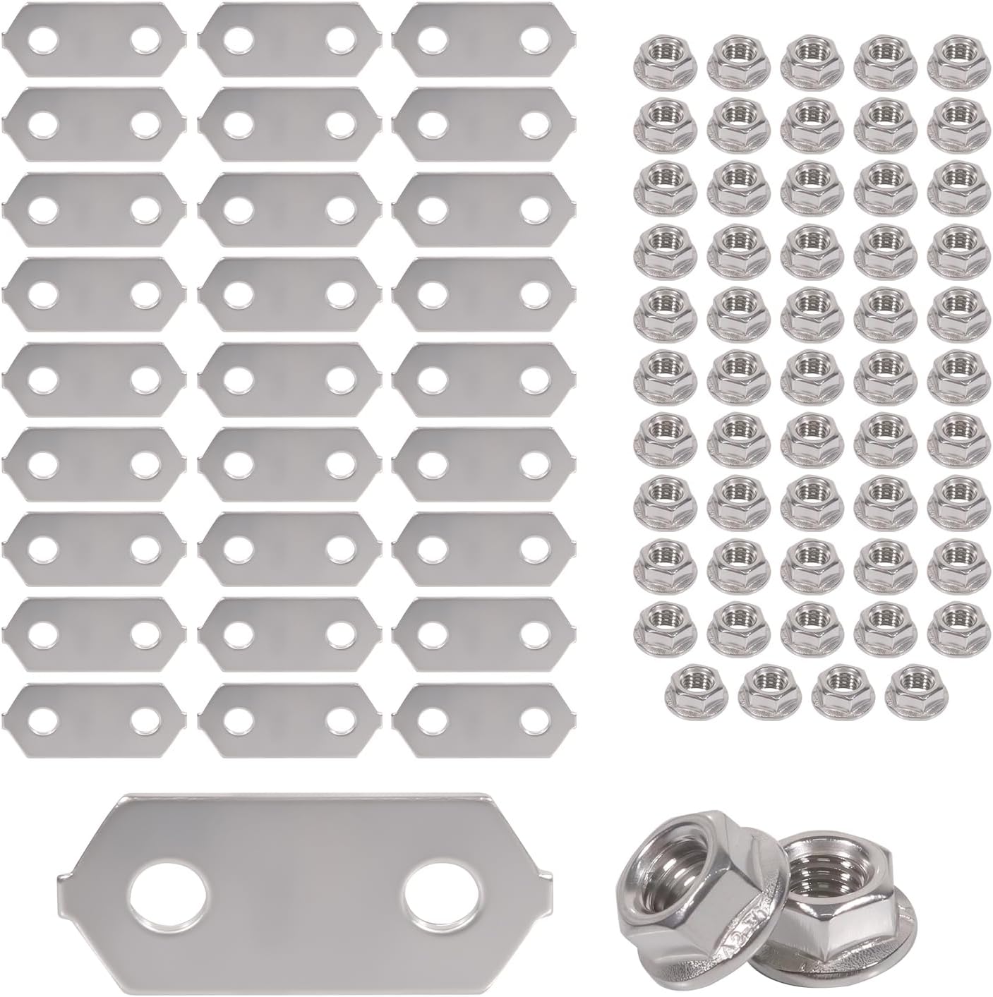 Nickel Plated, Copper Bus Bars and Stainless SS Nuts Set for Hybrid Battery for Toyota for Prius V for Lexus CT200h 2004 and More (Improved Model) (4 Sets)