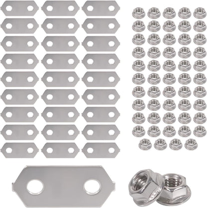 Nickel Plated, Copper Bus Bars and Stainless SS Nuts Set for Hybrid Battery for Toyota for Prius V for Lexus CT200h 2004 and More (Improved Model) (2 Sets)