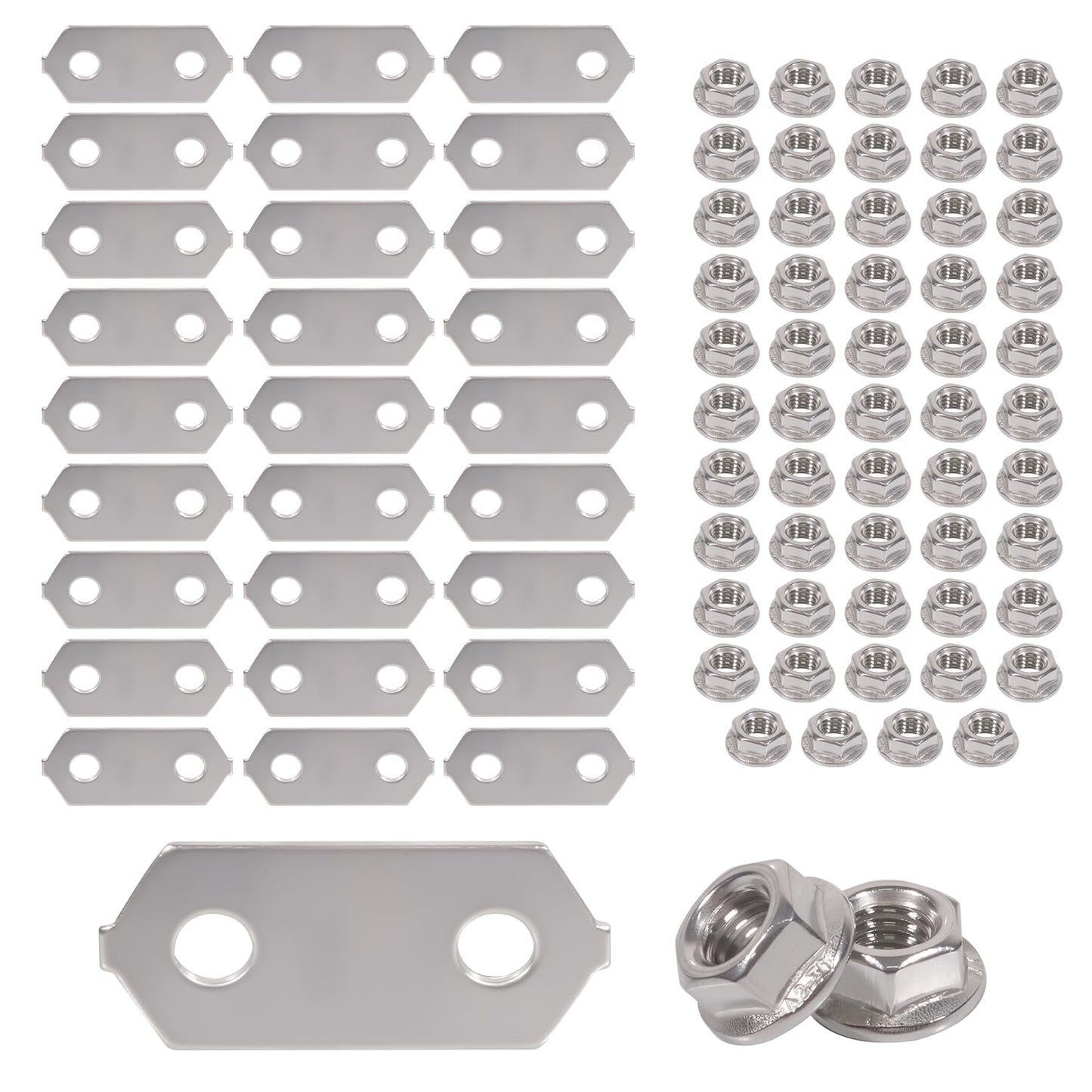 Nickel Plated, Copper Bus Bars and Stainless SS Nuts Set for Hybrid Battery for Toyota for Prius V for Lexus CT200h 04 05 06 07 08 09 10 11 12 13 14 15 16 17 (Improved Model)