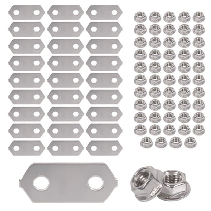 Nickel Plated, Copper Bus Bars and Stainless SS Nuts Set for Hybrid Battery for Toyota for Prius V for Lexus CT200h 04 05 06 07 08 09 10 11 12 13 14 15 16 17 (Improved Model)