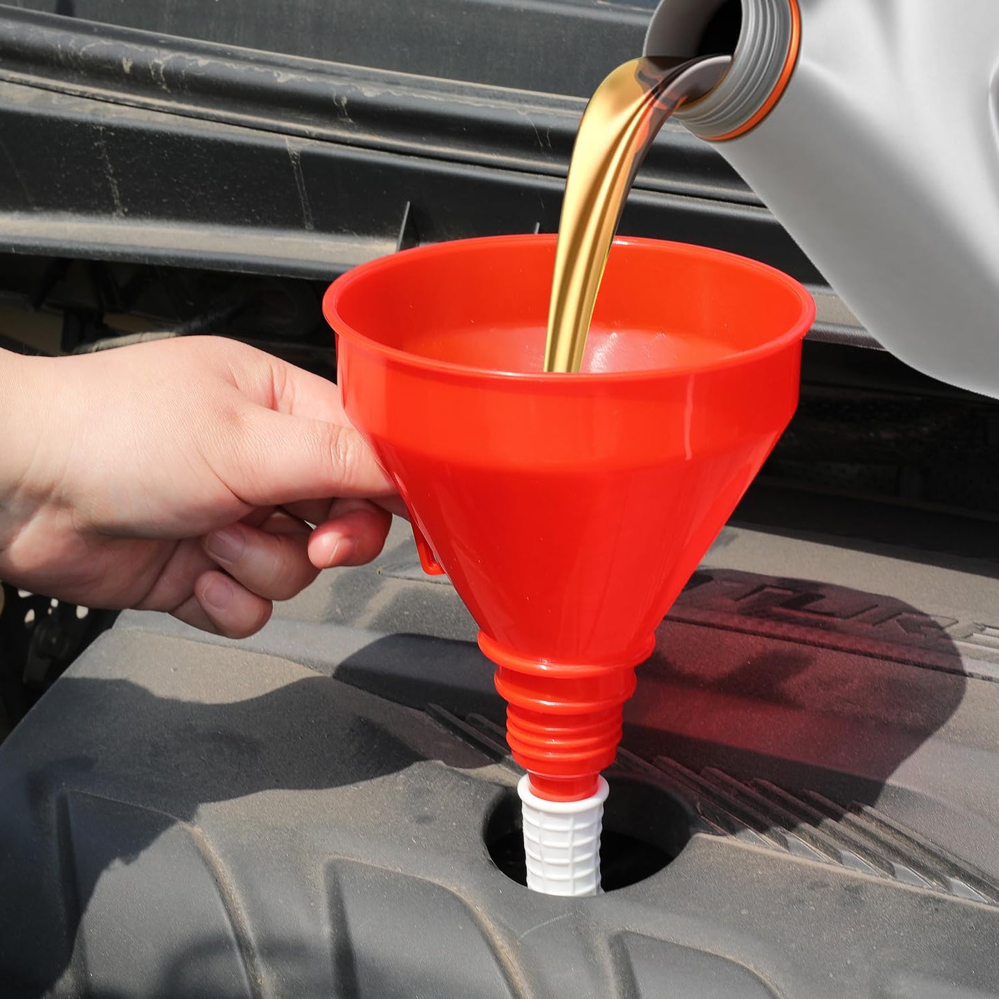 Wide Mouth Oil Funnel Flexible Fuel Funnel with Long Hose Funnels for Automotive Use Car Funnel for Engine Gas Gasoline Diesel Fluid Liquid (2)