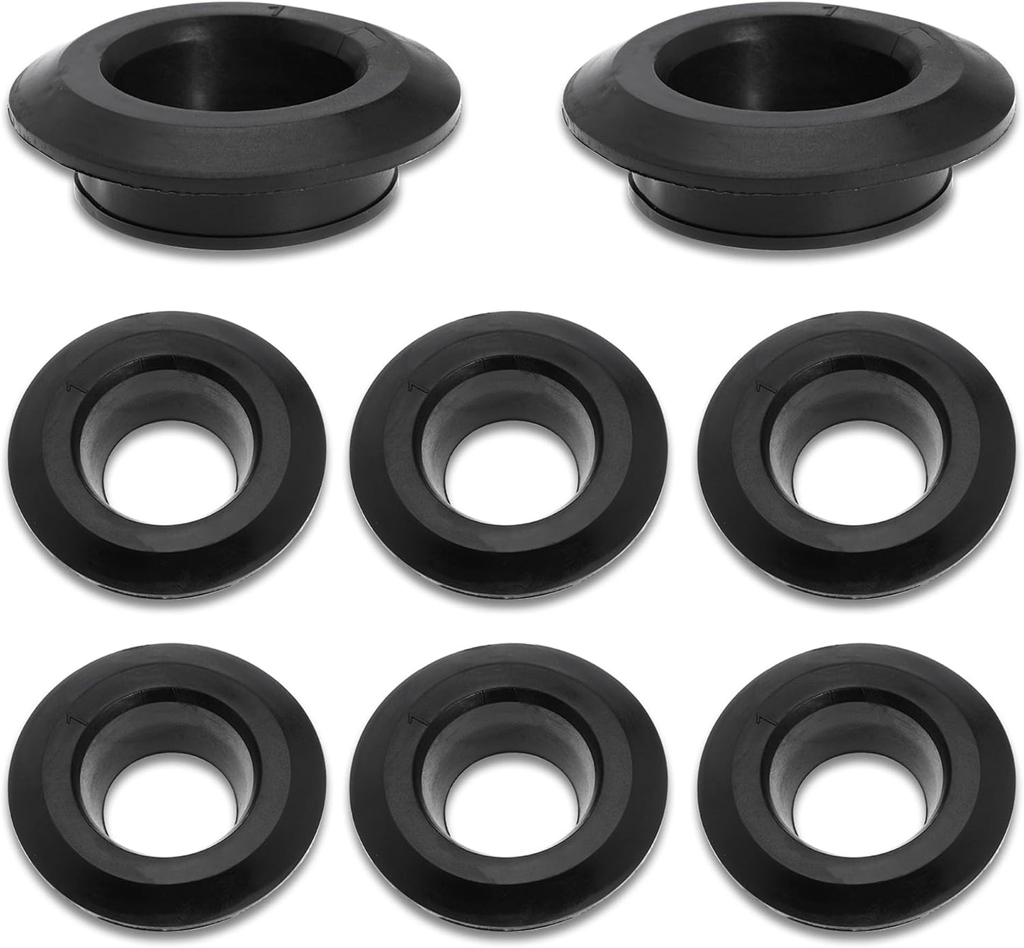 2in Flexible Rubber Tank Sealing Adapter Bulkhead Fitting Compression Fittings for Uniseal PVC Hard Pipe (Uniseal-2in-BK-6PCS)