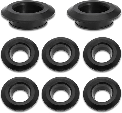 2in Flexible Rubber Tank Sealing Adapter Bulkhead Fitting Compression Fittings for Uniseal PVC Hard Pipe (Uniseal-2in-BK-6PCS)