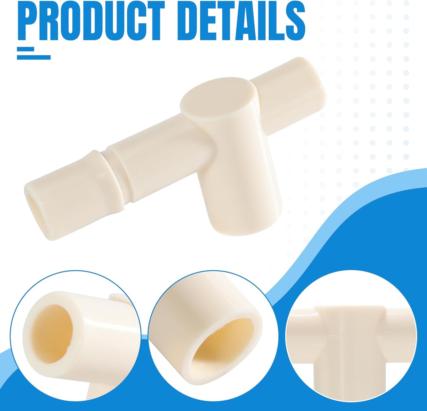 Sanoprene Tee Ice Maker Machine Water Line Connector Fitting for Hoshizaki KM/CF/CR Series Replace 4A0177-01 439197-01, 2 Pack