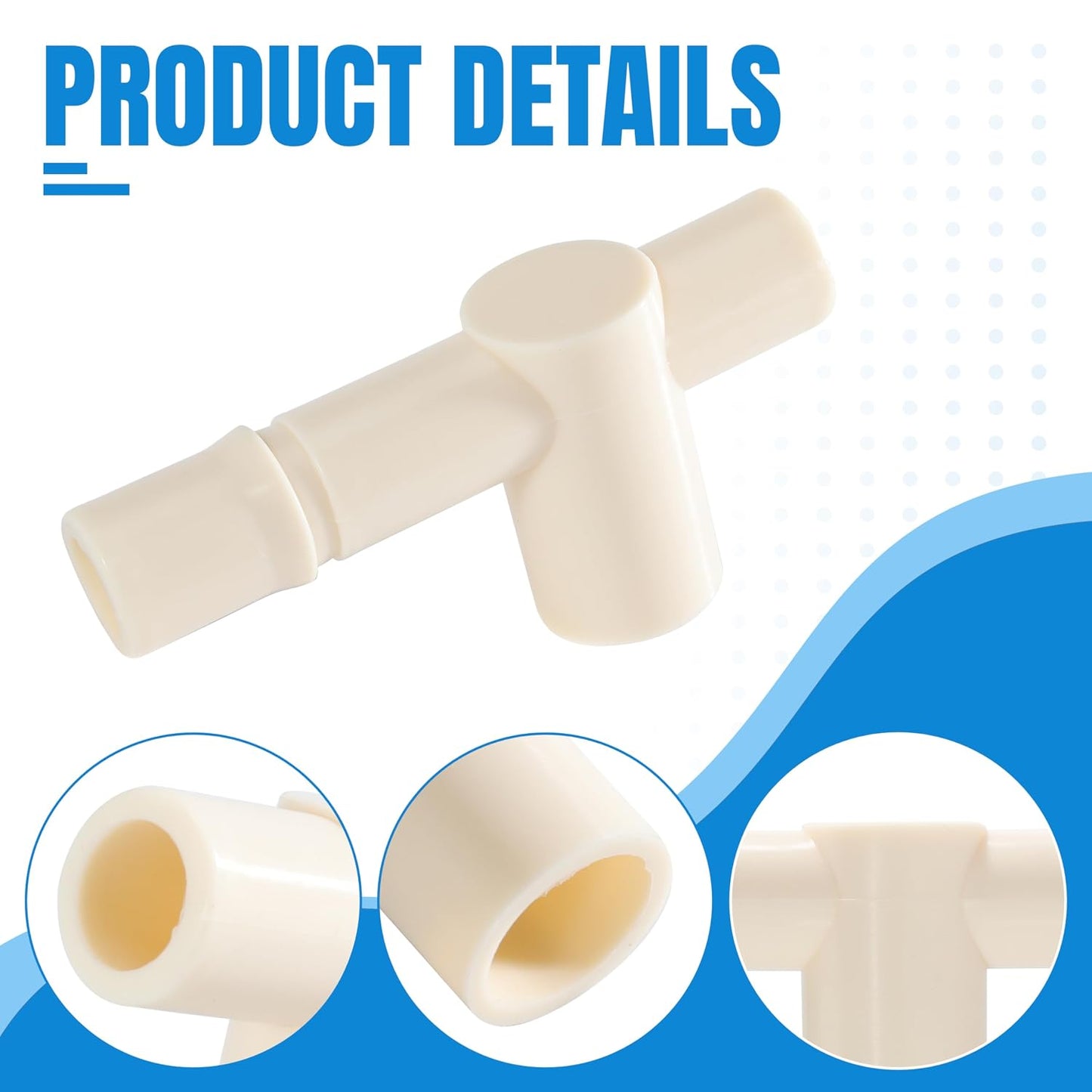 Sanoprene Tee Ice Maker Machine Water Line Connector Fitting for Hoshizaki KM/CF/CR Series Replace 4A0177-01 439197-01，1Pack