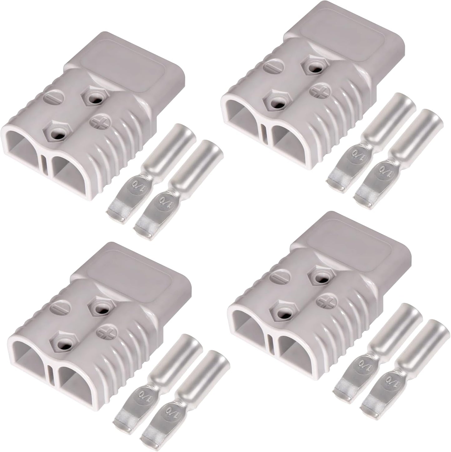 350A 600V Battery Quick Connect Disconnect Connectors with 2/0 AWG Cable Plugs 2pack