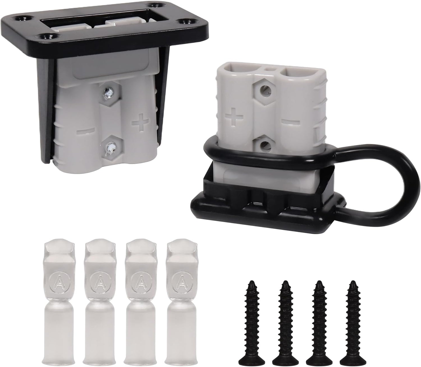 175A 600V Battery Quick Connect/Disconnect Connectors 1/0 AWG Wire Harness Cable Plug Kit with Handle and Protect Cover 2Pack