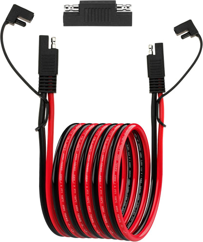 6FT 12AWG SAE Extension Cable, 12 AWG SAE to SAE Quick Disconnect Wire Harness 12 Gauge with SAE Polarity Reverse Adapter for Solar Panel RV Battery Automotive and Marine Applications (12AWG 6FT)