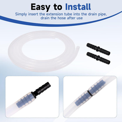 6.7ft Drain Hose Extension for Nugget for Opal Ice Maker for Ice Maker with 1/4'' ID Draining Hoses