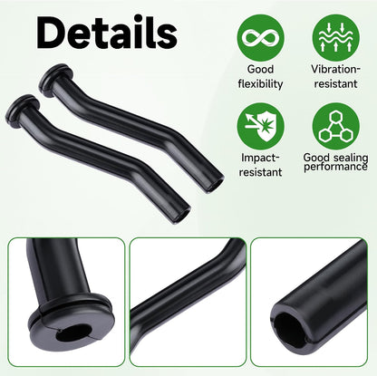 596163 Vacuum Hose for John Deere D125 D130 D140 D160 D170 Lawn Mower Tractor Replaces 593998 797408 2pcs