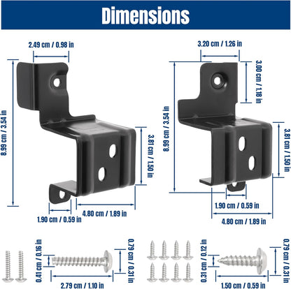 24" Stack Bracket Kit for GE GFA24KITL 24 Inch Front Load Washers and Dryers Laundry Bracket 24in Width Frontload Stacking Kit (Black)