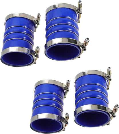 Silicone Charge Air Cooler Hump Hose Boot Set 4" X 6" 4 inch with T Bolt Clamp Blue 4PC