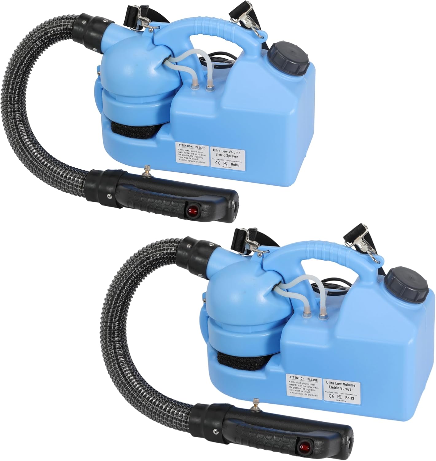 2-PACK 7L ULV Fogger Sprayer Machine Electric Portable Ultra-Low Volume Atomizer