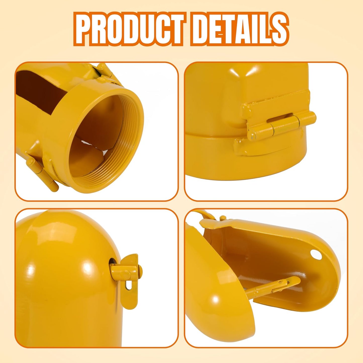 Acetylene Cylinder Regulator Protector Safety Cap High Pressure Gas Cylinder Tank Valve Protection Cap 3-1/8 x 11 Fall-Proof Design Compatible with GT-11, Yellow