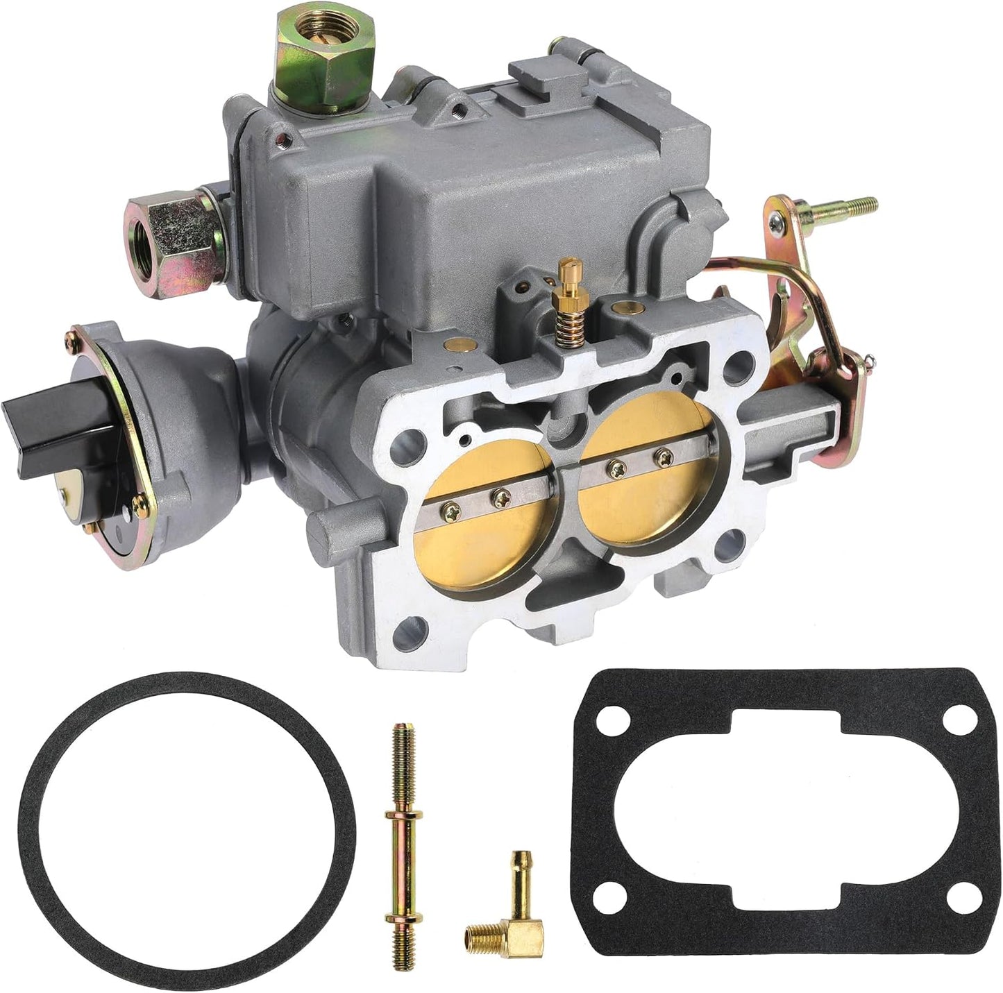 2 Barrel Marine Carburetor Replace 3310864940A01 for Mercruiser | For Mercruiser 2.5L 3.0L 4 Cylinder Engines, Brass Fittings, Gaskets Included, Replaces 8M0045397