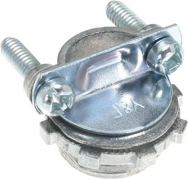 1/2 Inch Cable Connector, Clamp Type Cable Connectors, Zinc Steel for Metallic Conduit Protect Cables, fits Electrical Box Wire Clamps (24, 1/2 inch)