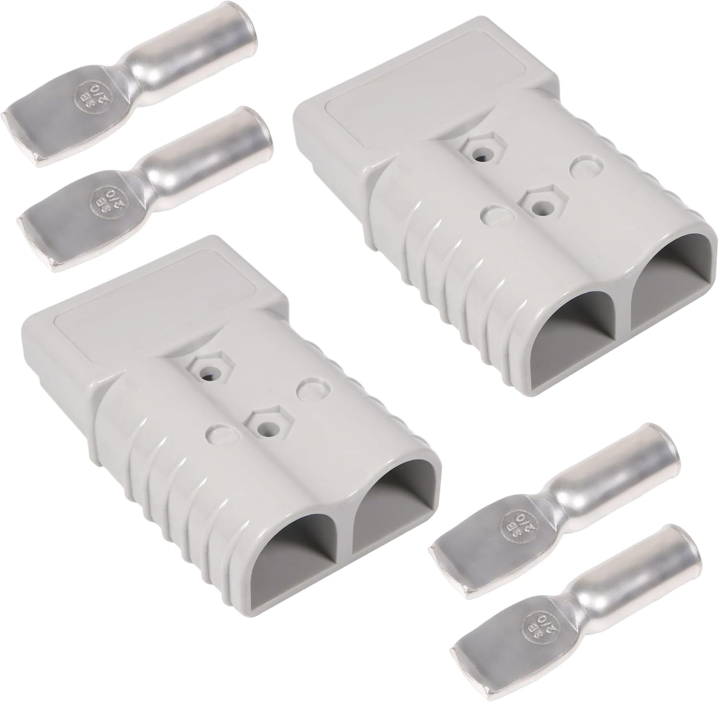 350A 600V Battery Quick Connect Disconnect Connectors with 2/0 AWG Cable Plugs 2pack