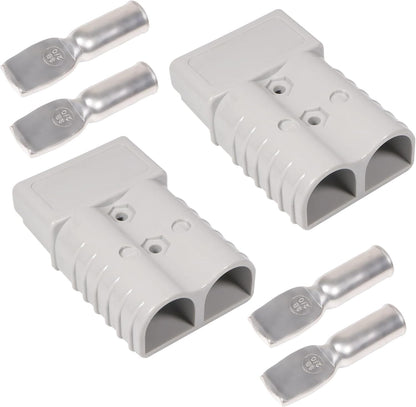 350A 600V Battery Quick Connect Disconnect Connectors with 2/0 AWG Cable Plugs 2pack