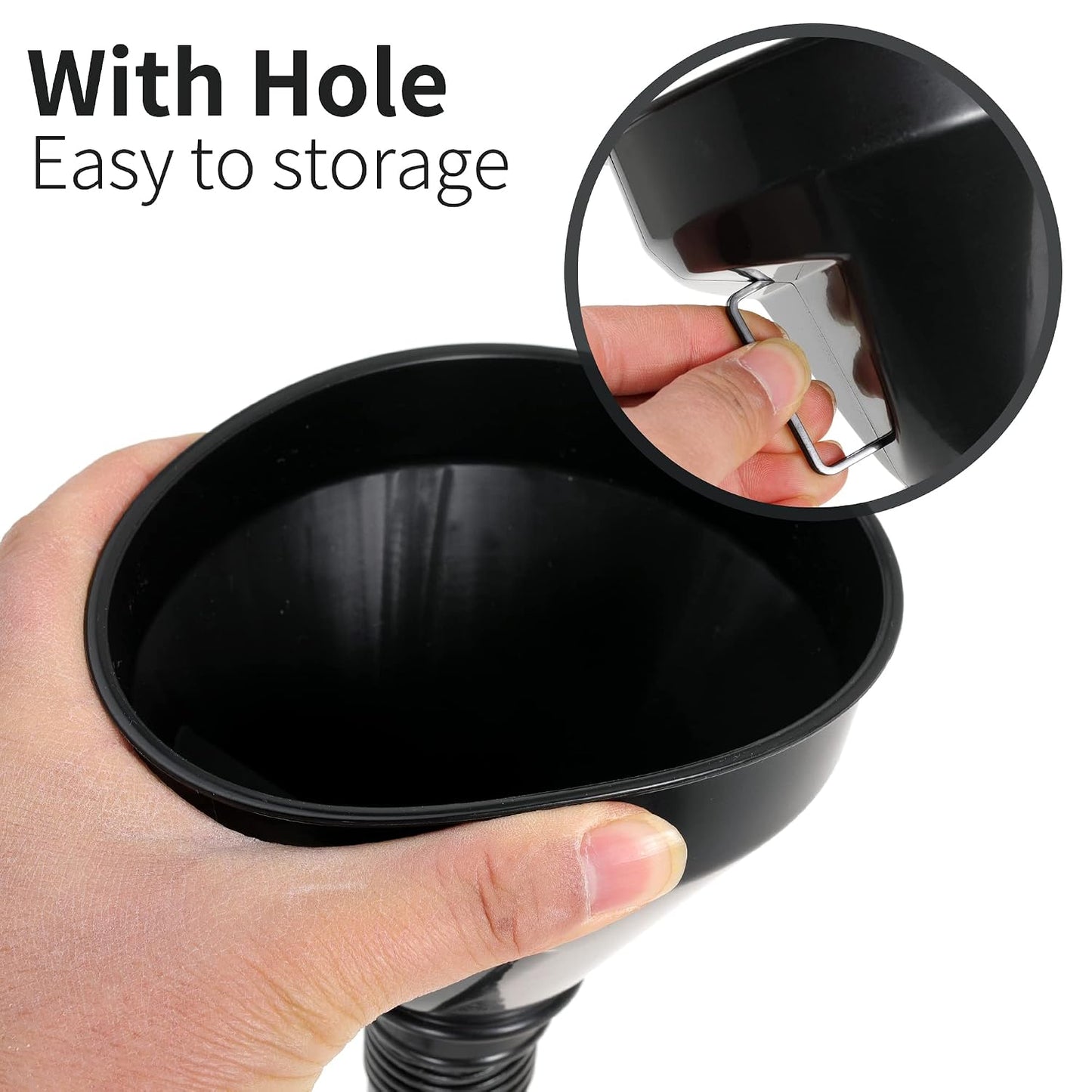 Wide Mouth Oil Funnel with Flexible Extension Nozzle Hose with Handle Mesh Screen Filter for Cars Motorcycles Engine Oil Kerosene Gasoline Gas Fuel Diesel Water Fluid Coolant Liquid