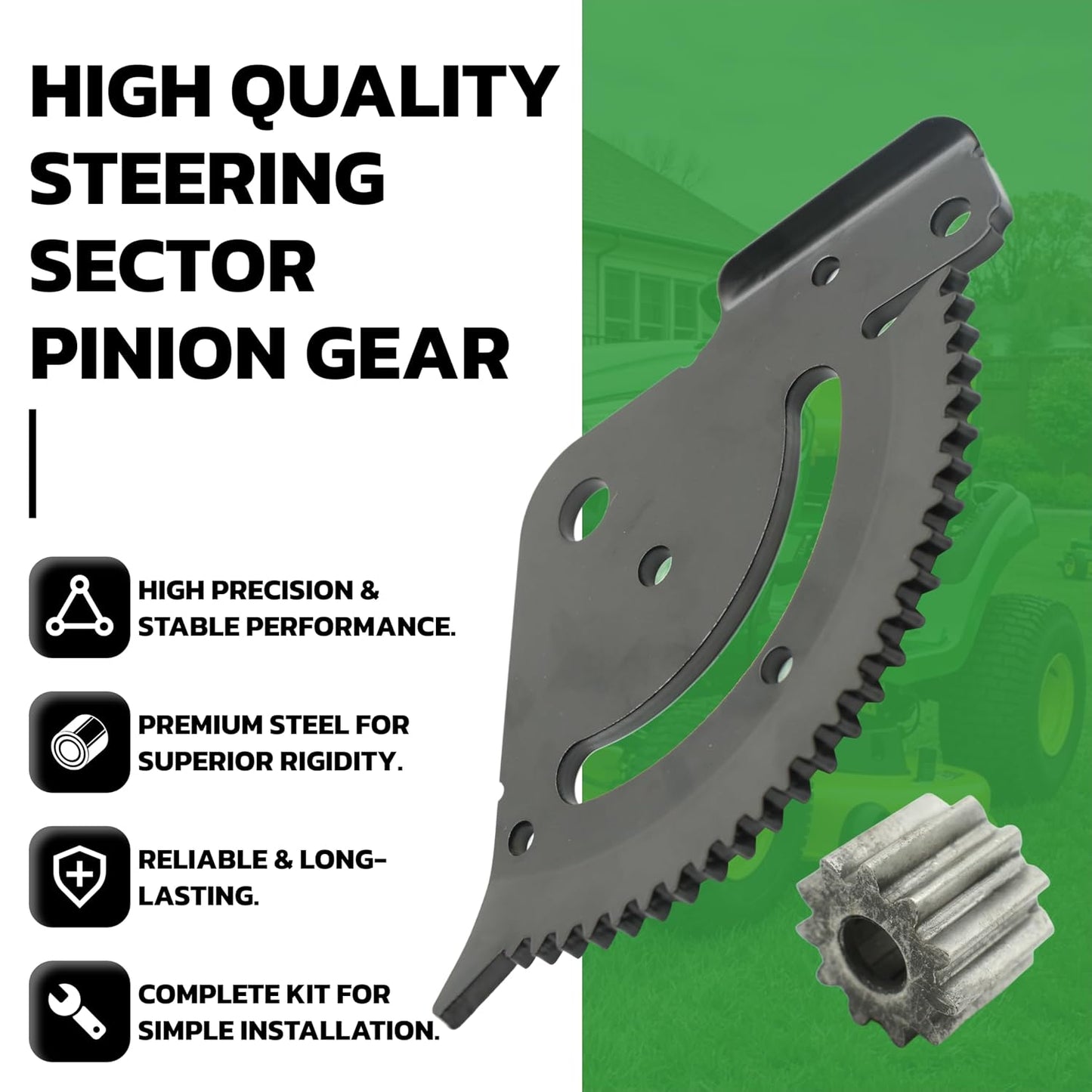 UC14592 Steering Sector Pinion Gear for John Deere D105 D110 D125 D130 D140 D160 D170 Lawn Tractors Replaces UC14592 UC13515 GX26057 GX26220