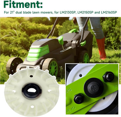 Mower Blade Kit for EGO for LM2130SP, for LM2150SP, for LM2160SP 21 inch Lawn Mower Package Includes Fan, Bolts, Nuts, and Washer for 21" Dual Blades mowers