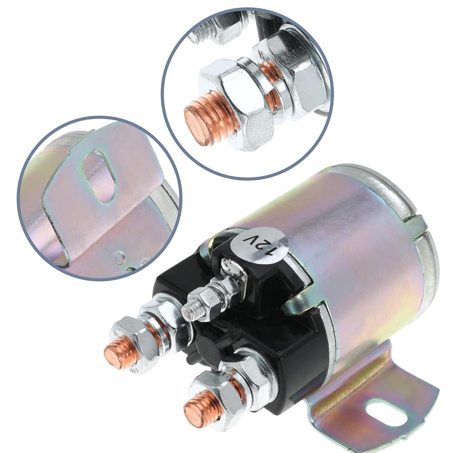 12V Starter Solenoid for Yamaha G2 G8 G9 G11 G14 G16 G20 Gas Golf Cart 1985-2002 4 Terminal Solenoid Replaces JF2-H1950-00 JR3-H1950-00 J38-81950-01