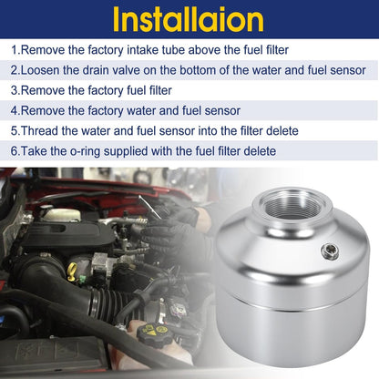 6.6 Fuel Filter Delete Replacement for GMC 2001-2016 Duramax 6.6L Diesel Truck