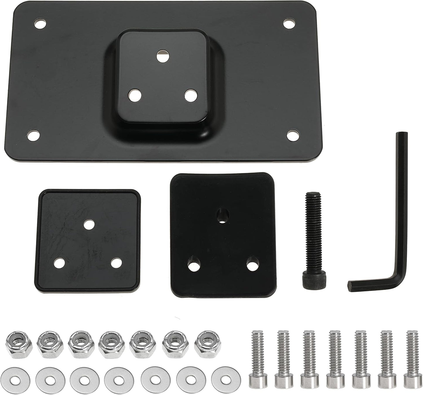 3-Hole Laydown License Plate Mount Bracket for Harley Big Twins Softail Dyna Sportster XL 1973-Up