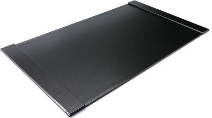 34" x 20" Leather Desk Blotter with Side Rails for Writing Leather Executive Desk Pad Protector Desk Mat for Office Home Workplace Black