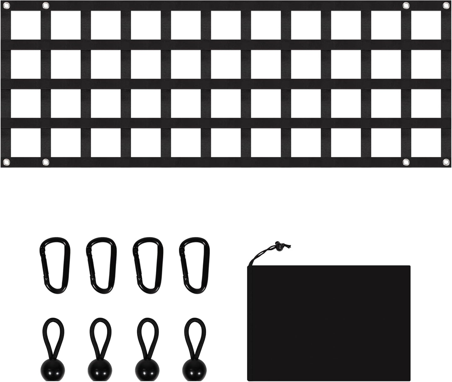 60'' x 18'' Tailgate Net for Full Size Truck Bed, 60x18 Pickup Cargo Net Tail Gate Cargo Netting for GMC, for Chevy Chevrolet, for Ford, for Dodge Ram (Style B)