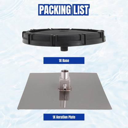 Pond & Lake Aeration Accessories with Membrane Diffuser Stainless Steel Chassis for Pond Aeration System, 10 inch