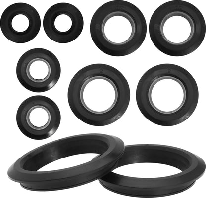 2 Pack 3/4", 1", 1 1/2", 2", 3" Uniseal Flexible Rubber Tank Sealing Adapter Bulkhead Fitting Compression Fittings for PVC Hard Pipe