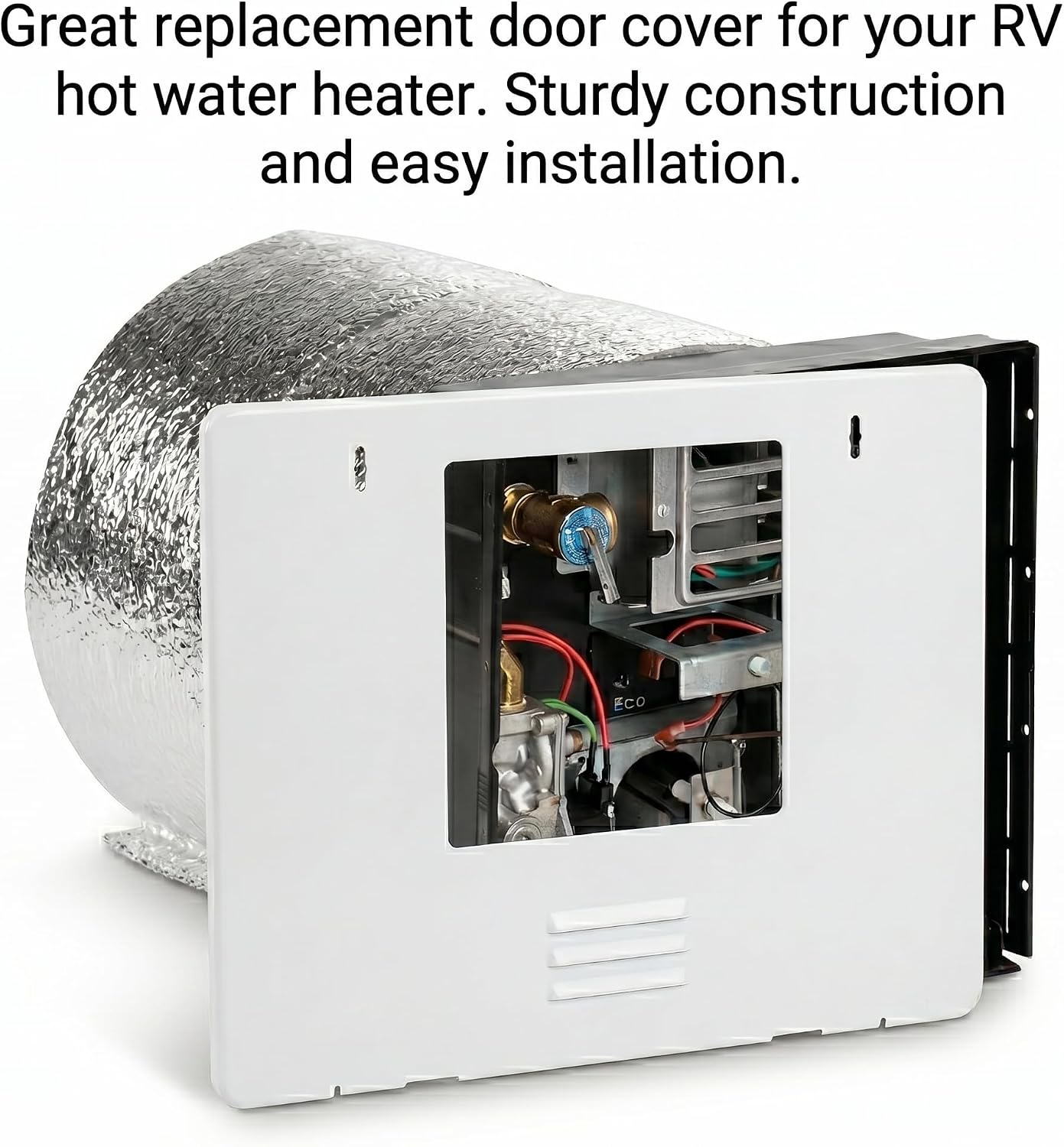 Water Heater Door Conversion Kit for Dometic Fits WH-6GEA WH-6GA WH-9GEA Compatible with Atwood GC6AA-10E 6 Gallon Older Openings