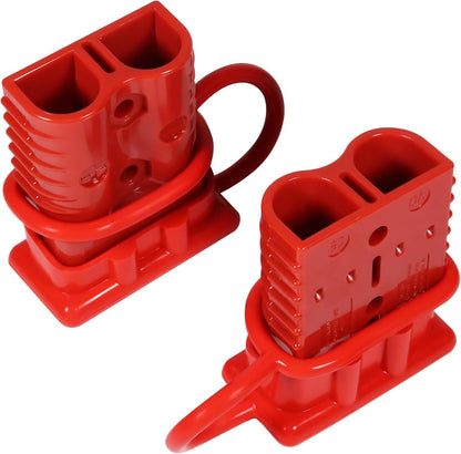 175A 600V Battery Quick Connect Disconnect Connectors 1/0 AWG Wire Harness Cable Plug Kit 2pack, Red
