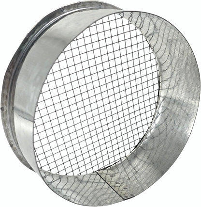 6" Galv Steel Outside Dryer Vent Cover Weatherproof Hood w/Mesh Screen | Rustproof galvanized steel vent cover blocks rain & wind. Built-in mesh stops birds & mice. Fits standard 8" ducts easily