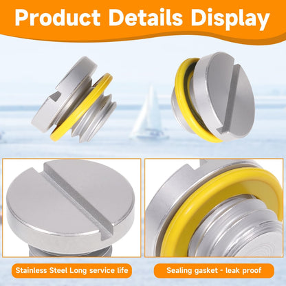 2 PCS Lower Unit Drain Plug Oil Drain Screw Plug Gasket Kit for Marine for Mercruiser for Bravo for Alpha1 Gen 2 Replace 10-79953Q2 10-79953A2 18-2244 10-79953Q04 8M0058389